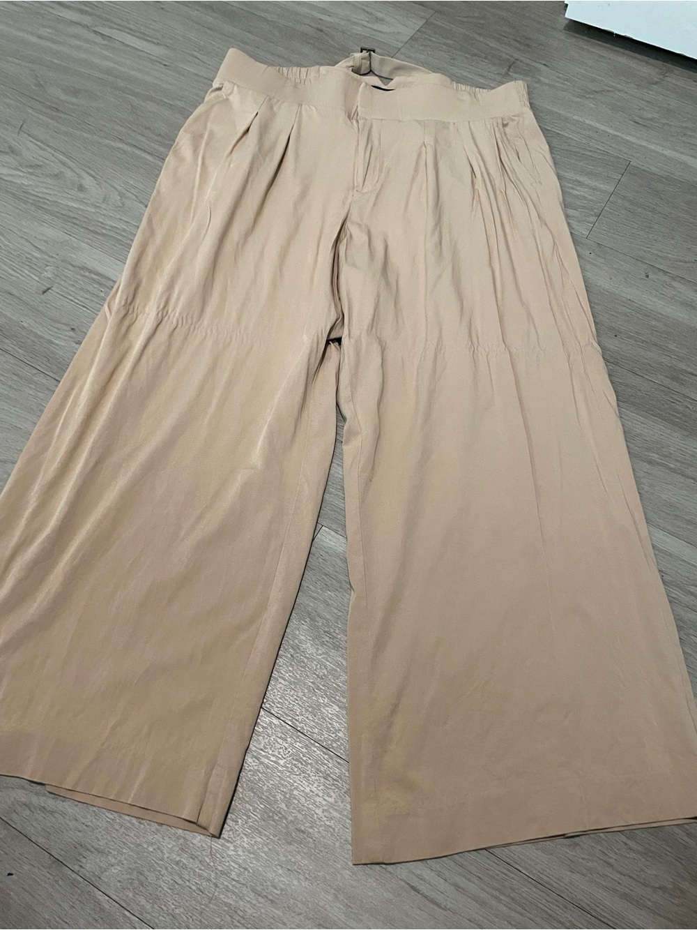 torrid Wide-Leg Pleated Pants — Tan